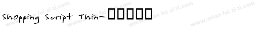 Shopping Script Thin字体转换